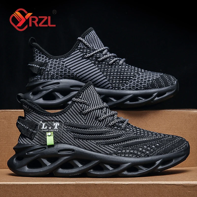 YRZL Men Sports Running Black  - Badminton Shoes 评论和价格
